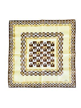 Vintage Fendi Cotton Scarf Zucca Logo